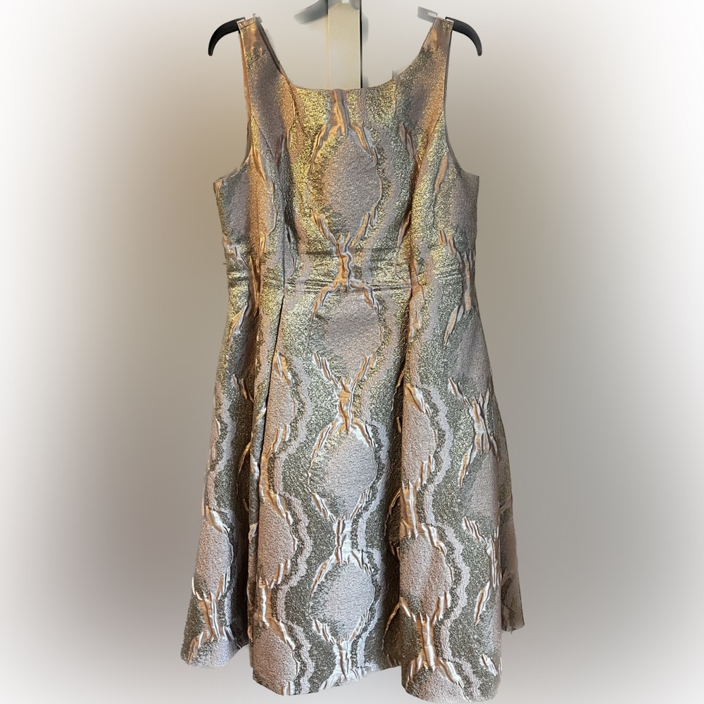 Rose Gold Boatneck Cocktail Dress